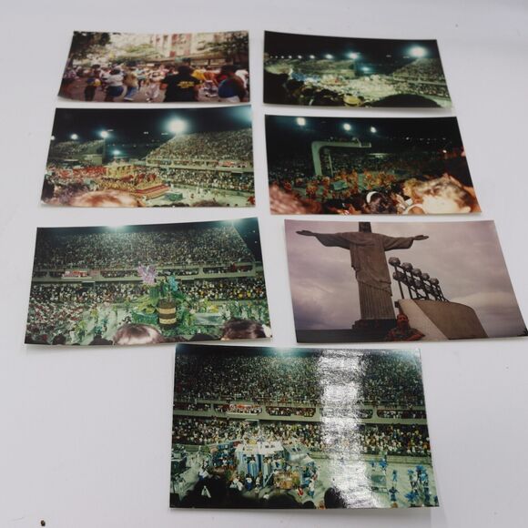 Vintage Photographs Vacation Brazil Flower Festival Crowds Parade Lot of 7 - Picture 2 of 11